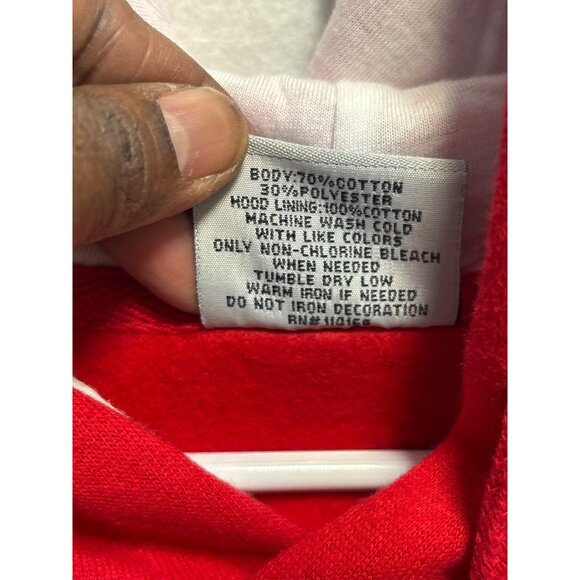 Stadium Athletics Wisconsin Badgers Hoodie 2X Red & White Cotton Blend - Picture 7 of 9